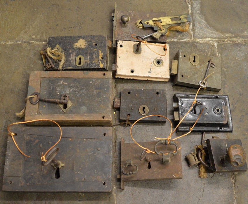 10 antique mortice locks