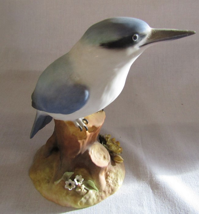 2 boxed Royal Crown Derby kingfisher birds - Australian kingfisher signed J Griffiths H 13.5 cm & - Image 3 of 9