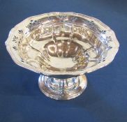 Large Victorian silver fruit bowl Sheffield 1899 maker Atkin Bros H 16 cm D 26 cm weight 20.52 ozt