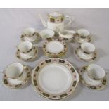 Royal Crown Derby 'Derby Border' tea service consisting of tea pot, milk jug, sugar bowl, cake