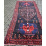 Large thick pile Persian Hamadan Lurie runner approx 370cm by