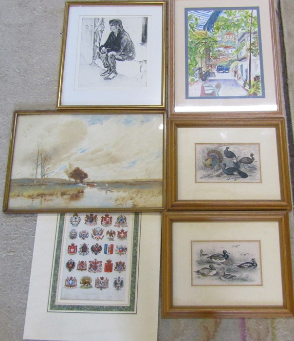 Assorted prints and paintings inc Rosemary Knowles