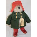 Gabrielle Paddington bear with green coat & red hat