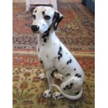 Large Italian ceramic figurine of a Dalmatian dog H 75 cm