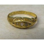 18ct gold diamond gypsy ring Birmingham 1918 weight 2.1 g size M