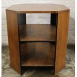 1930s oak Art Deco style octagonal occasional table 59cm high x 55cm wide