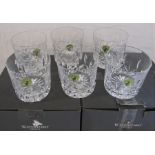 6 boxed Waterford crystal Lismore 9 oz tumblers H 8 cm