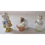 3 1960s Beswick Beatrix Potter figures - Amiable guinea-pig 1967, Tabitha Twitchett 1961 and Anna