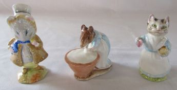 3 1960s Beswick Beatrix Potter figures - Amiable guinea-pig 1967, Tabitha Twitchett 1961 and Anna