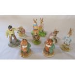 Beswick Beatrix Potter figurines from 2000s - Flopsy and Benjamin Bunny 2001, the head gardener (