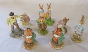 Beswick Beatrix Potter figurines from 2000s - Flopsy and Benjamin Bunny 2001, the head gardener (