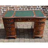 Reproduction bow front twin pedestal table