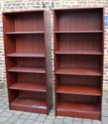 Pair of large modern bookcases height 190cm width 80cm