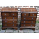 Pair of Georgian style bedside cabinets