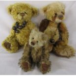 3 Isabelle Collection teddy bears by Isabelle Lee inc Smithy and Masterpiece Collection 2012 (no