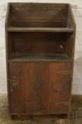 Early 20th century wooden wall cabinet Ht 102cm W 48cm