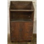 Early 20th century wooden wall cabinet Ht 102cm W 48cm