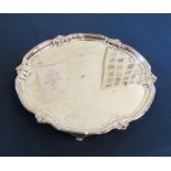 Large silver salver Sheffield 1931, retailers Ogdens Harrogate & London, maker Frank Cobb & Co