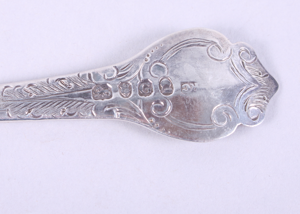 A pair of Georgian silver berry spoons with gilt bowls, 3.6oz troy approx - Image 3 of 3