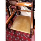 A mahogany rope twist bar back carver chair