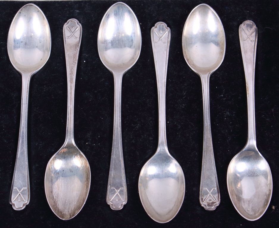 A silver christening mug with inscription, a cased set of six silver teaspoons, a white metal - Image 2 of 7