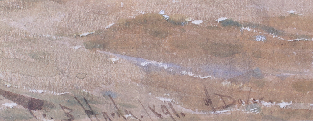 Thomas Bush Hardy, 1891: watercolours "Off Dover" shipping, 6 1/2" x 20", in gilt frame - Image 3 of 4