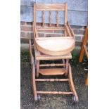 A child's late 19th century metamorphic high / rocking chair