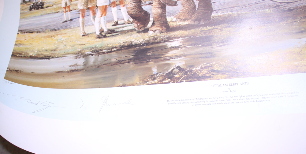 Robert Taylor: a limited edition print, "Puttalam Elephants", loose, an Anthony Saunders limited - Image 6 of 11