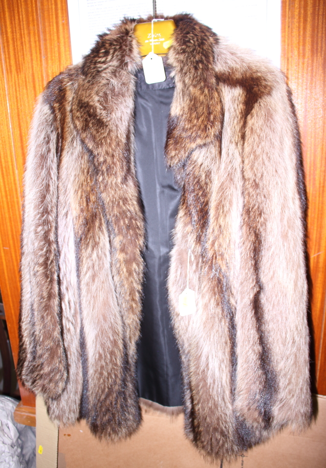 A lady's Zwirn of London raccoon fur jacket, size 14-16