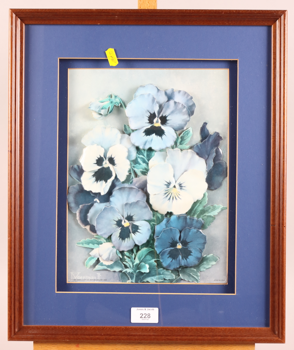 E Vanderman: oil on board, still life of flowers in a bowl, 29 1/2" x 24", in gilt frame, and two - Image 6 of 6