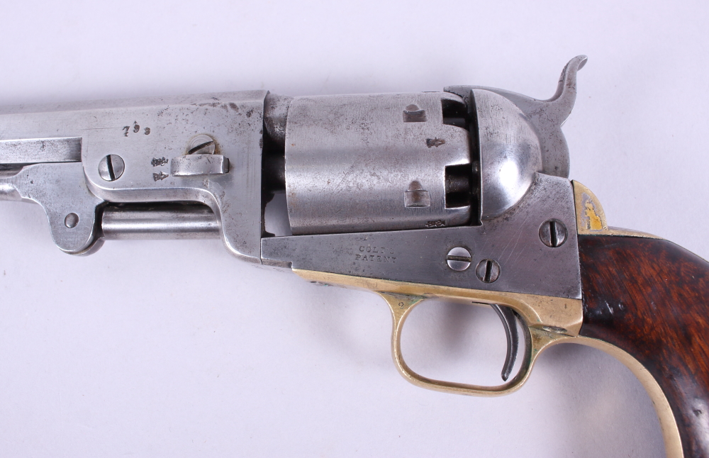 A Colt .36" six shot percussion revolver with brass trigger guard, octagonal sighted barrel - Image 2 of 9