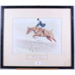 A pair of Cecil Aldin prints: mounted huntsmen, in ebonised strip frames