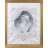 A pair of Edwardian portrait prints, "Mrs Harriet Reed" and "Lady Erne", in gilt frames