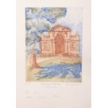 Gail Crichton: a signed artists proof etching, "Blenheim Pavilion, Cliveden" and two other etchings