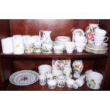A quantity of Portmeirion "Botanical Gardens" pattern china including vases, ramekin dishes, plates,