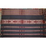 An Ikat panel with stripes and geometric design from Savu, Indonesia, 90" x 60"