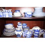 A quantity of Spode "Italian" pattern china, a selection of "Old Willow" pattern china and other