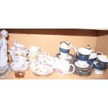A Royal Doulton "Earlswood" pattern part teaset, a quantity of Royal Crown Derby china, including