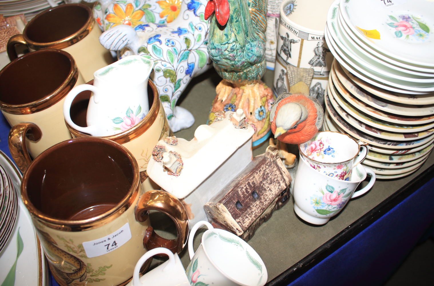 Five Wedgwood commemorative mugs, a quantity of Wedgwood jasperware, Vienna bowls, decorated - Bild 2 aus 6