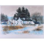 Jeremy King: two artist's proof prints, "Esthwaite Farm" and another, Temple Island Henley, in strip