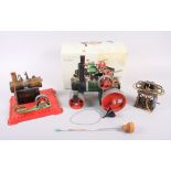 A Mamod steam roller, in box, a Mamod steam engine and a Mamod twin piston engine