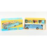 A Corgi Major die-cast model "Ecurie Ecosse" racing car transporter and three racing cars, gift