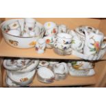 A quantity of Royal Worcester, "Evesham" pattern tableware, including a casserole pot with cover,