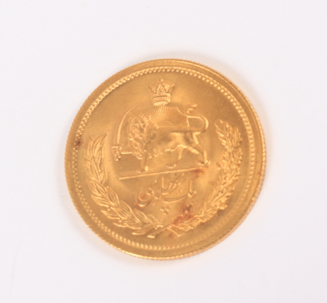 A Persian Pahlavi gold coin - Bild 2 aus 2
