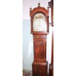 An early 19th century mahogany long case clock with eight-day movement and painted dial by Williams,