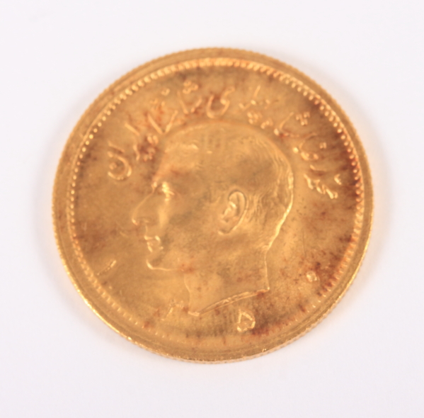 A Persian Pahlavi gold coin