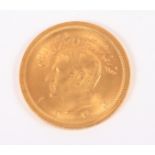 A Persian Pahlavi gold coin