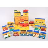 A Matchbox die-cast model set "Major M-9 pack" a Matchbox showroom and service station, a Ferrari