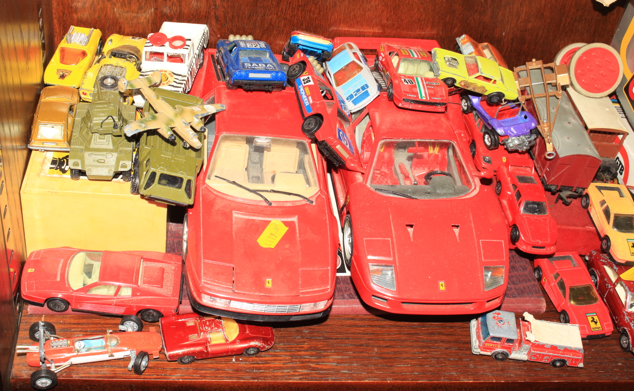 Seven Burego die-cast models of a Ferrari, a Dinky Toys armoured car scout car, a Corgi Land Rover - Image 2 of 4