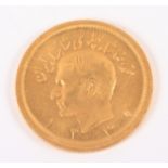 A Persian Pahlavi gold coin